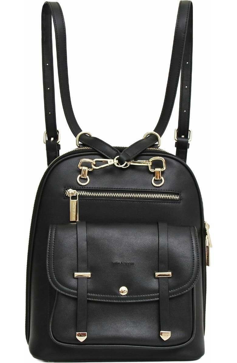 Belle & Bloom 5th Ave Leather Backpack, Alternate, color, Black