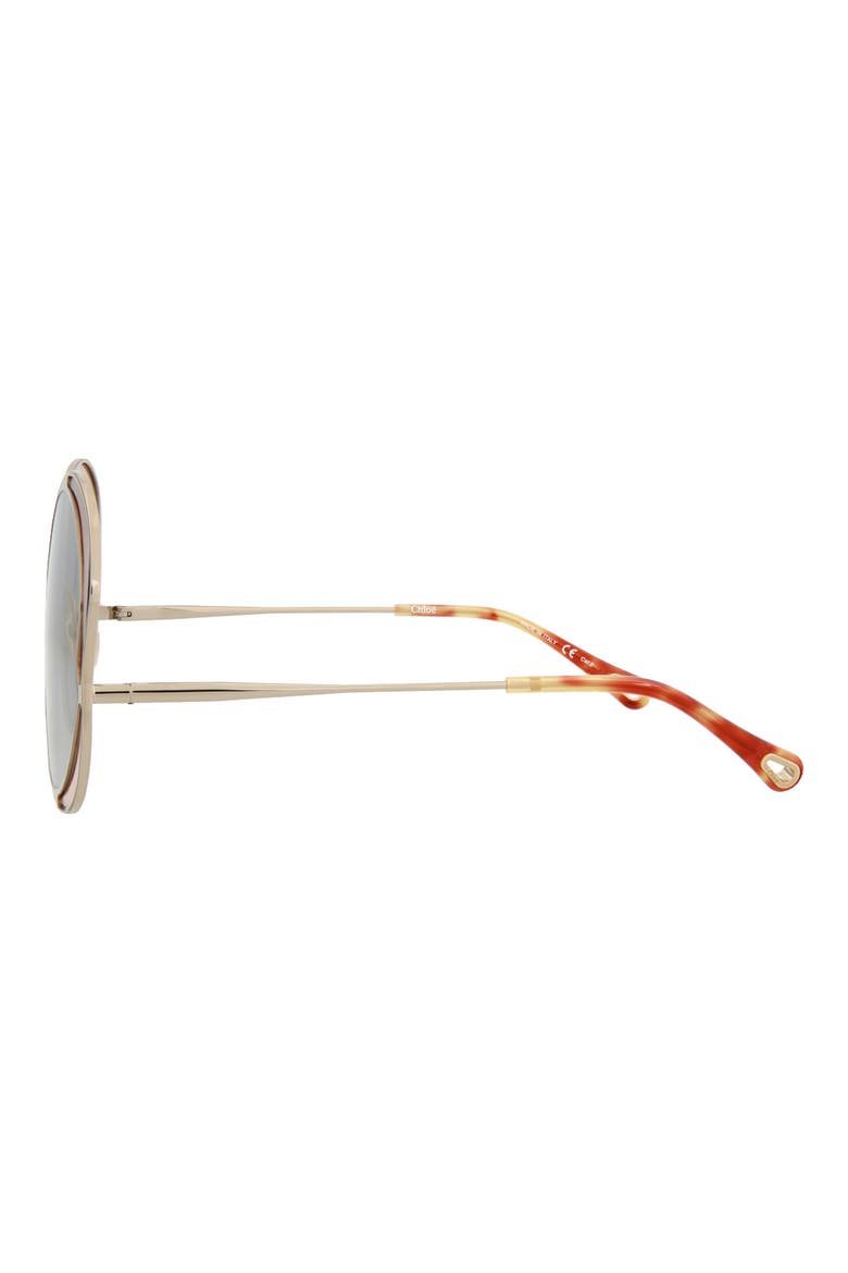 60mm Oversize Round Sunglasses, Alternate, color, GOLD GREY