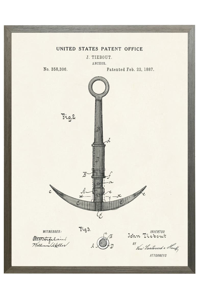 Anchor Patent in Black Frame, Main, color, No Color