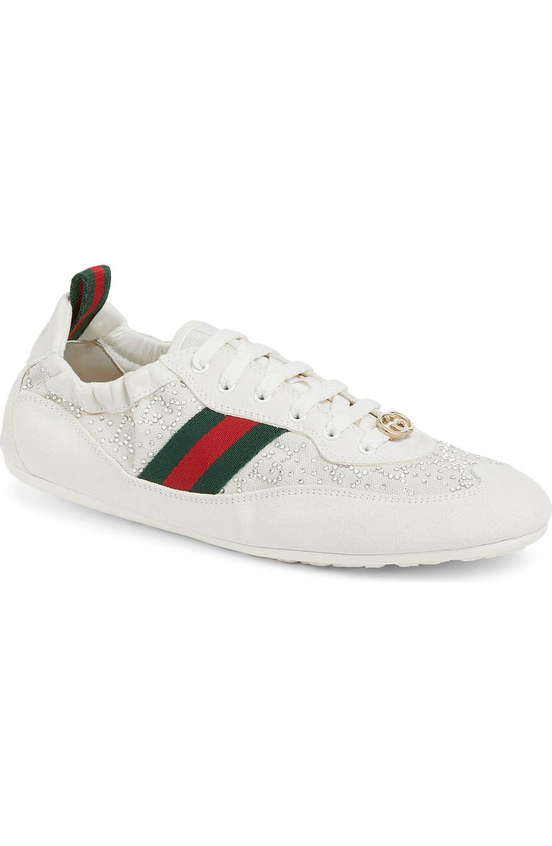 Gucci GG Crystal Shift Sneaker, Main, color, Ivory