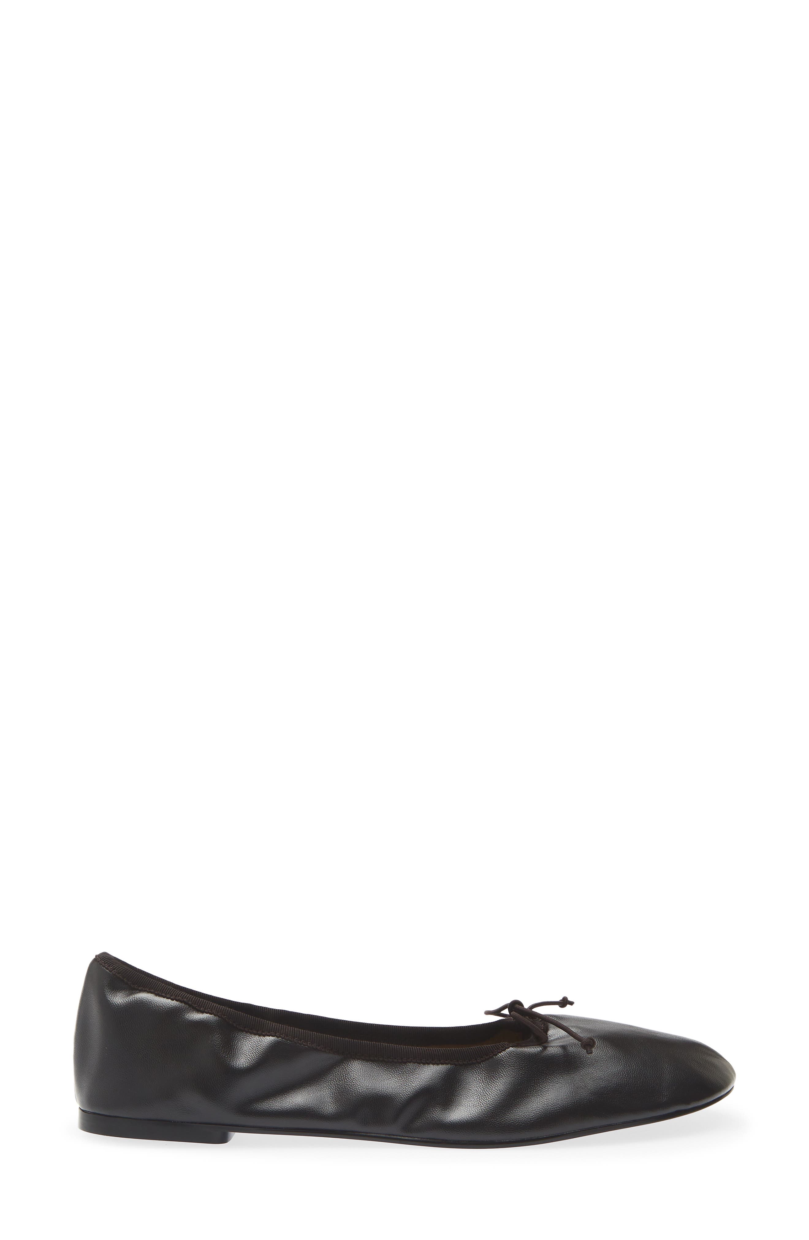 Rio Faux Leather Ballet Flat, Alternate, color, CHOCOLATE