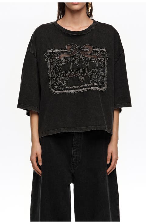 Maxi Broderie Anglaise Logo T-Shirt