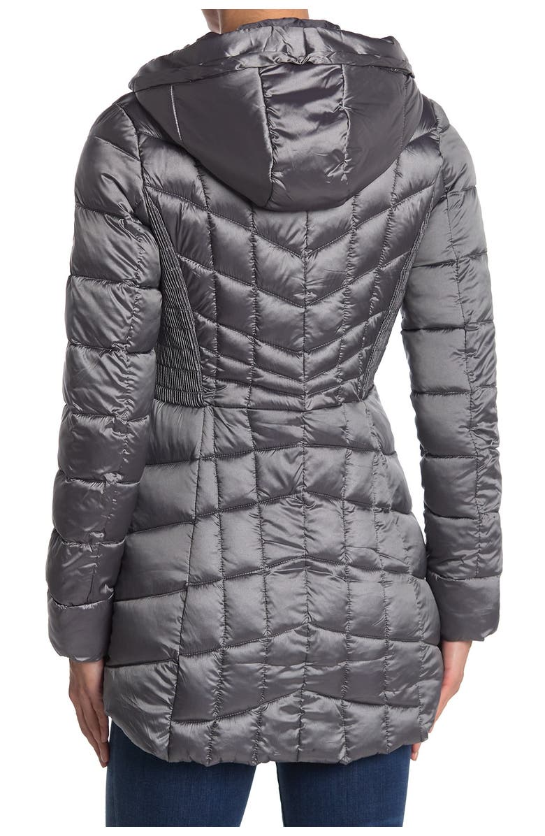 Bernardo Quilted Packable Jacket w/ Hood, Main, color, 