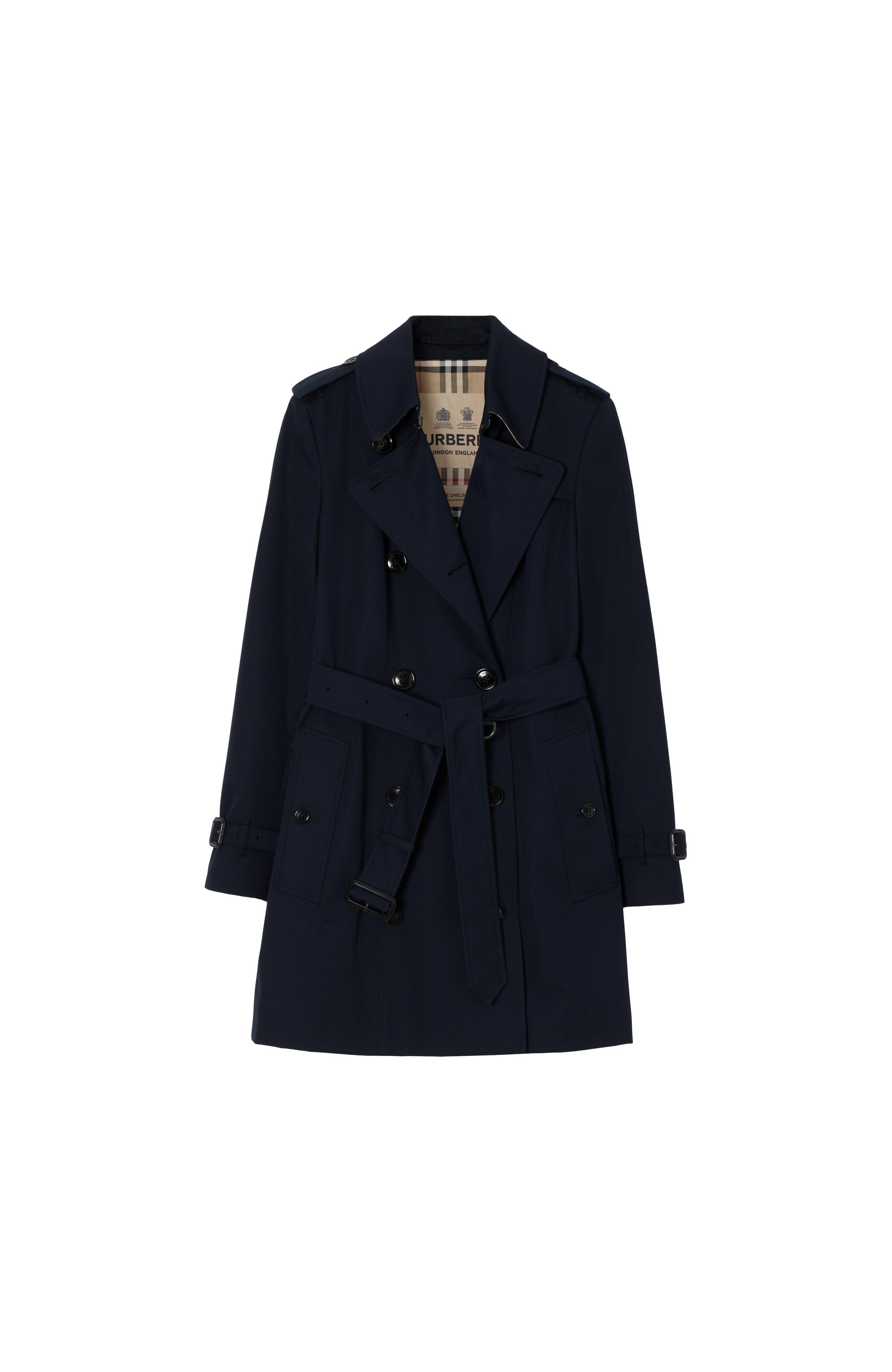 burberry navy trench coat