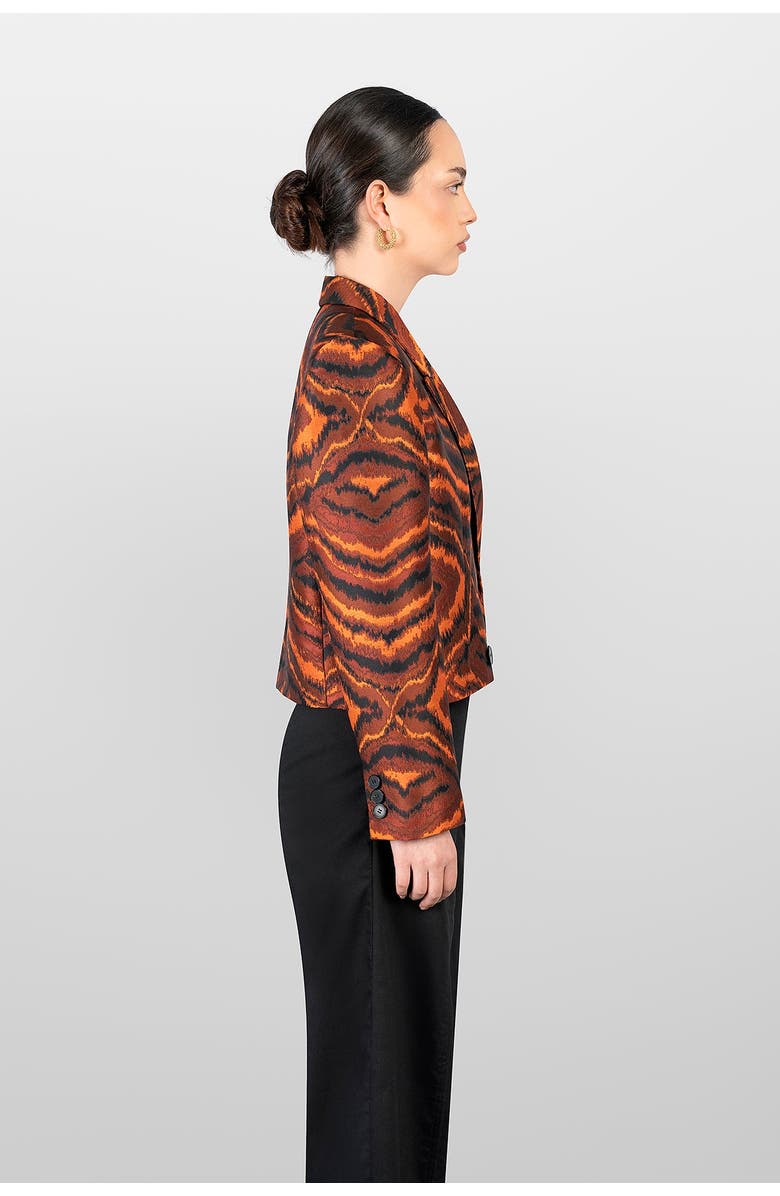 LAURA APARICIO Jacquard Jacket, Alternate, color, Orange
