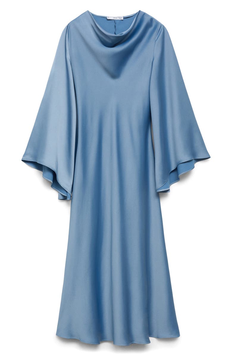 MANGO Long Sleeve Satin Maxi Dress, Alternate, color, 