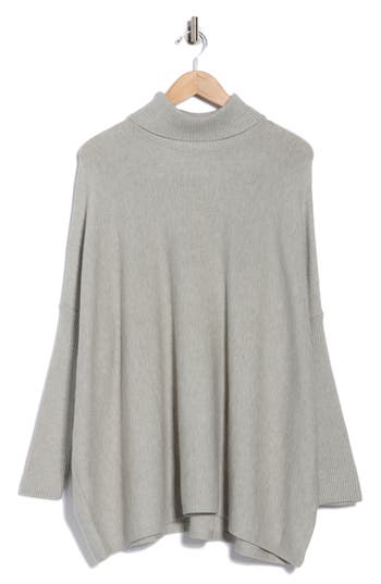 Joseph A Oversize Boxy Turtleneck Sweater In Gray
