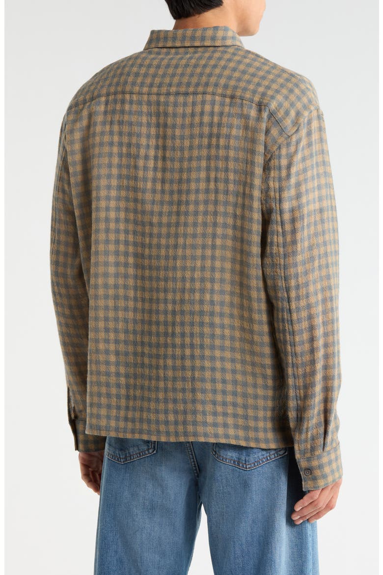 Plaid Wool Button-Up Shirt, Alternate, color, BLUE/ BEIGE PLAID