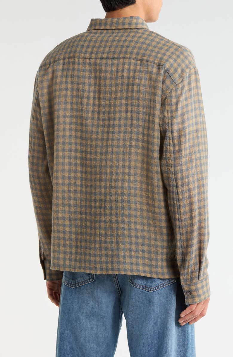 FRAME Plaid Wool Button-Up Shirt, Alternate, color, Blue/ Beige Plaid