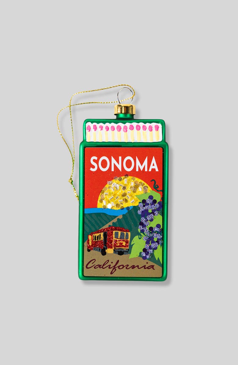Furbish Matchbook Ornament - Sonoma, Main, color, Green