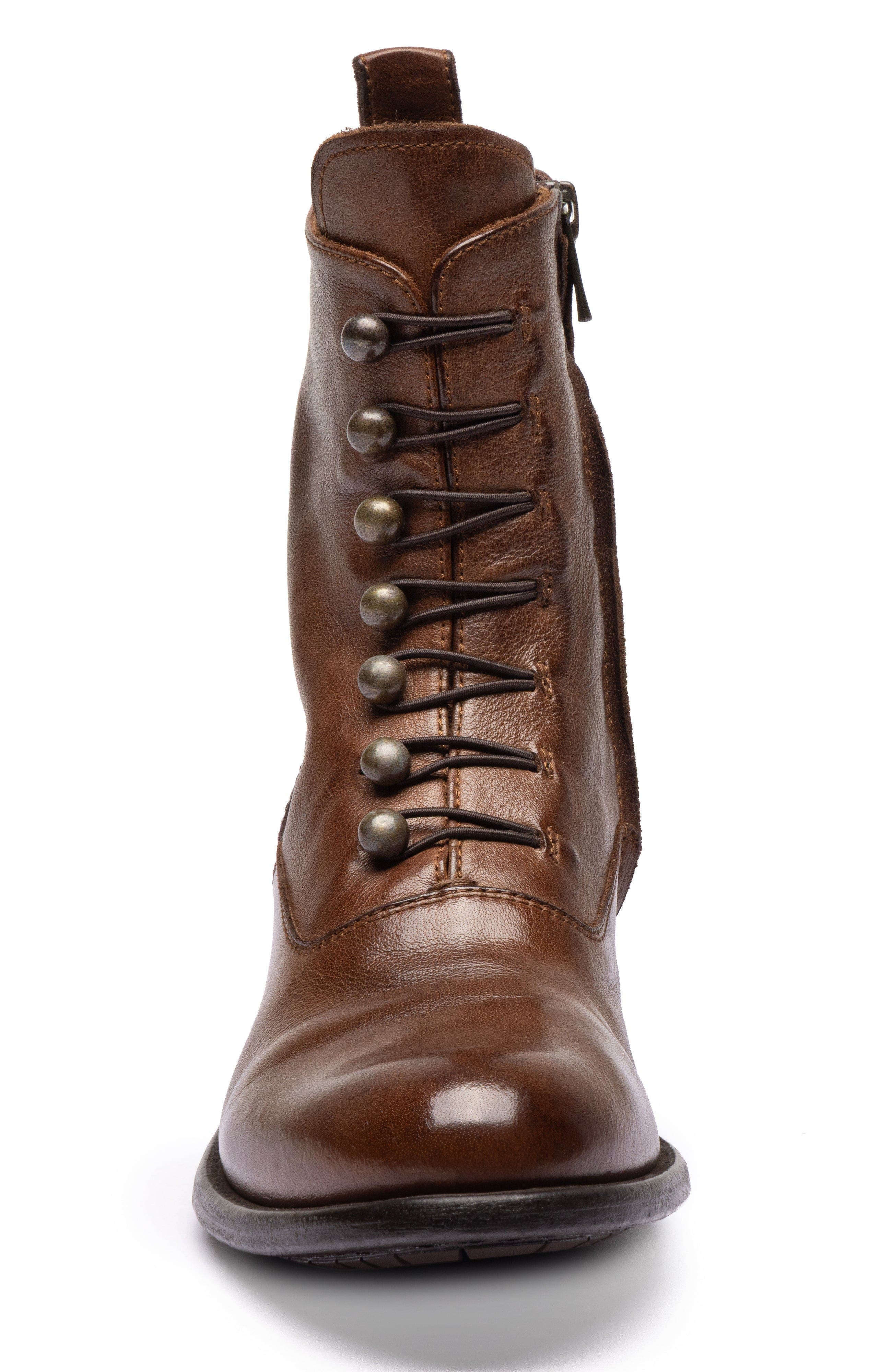 Officine Creative Lis 006 Leather Zipped Boots, Alternate, color, Brown