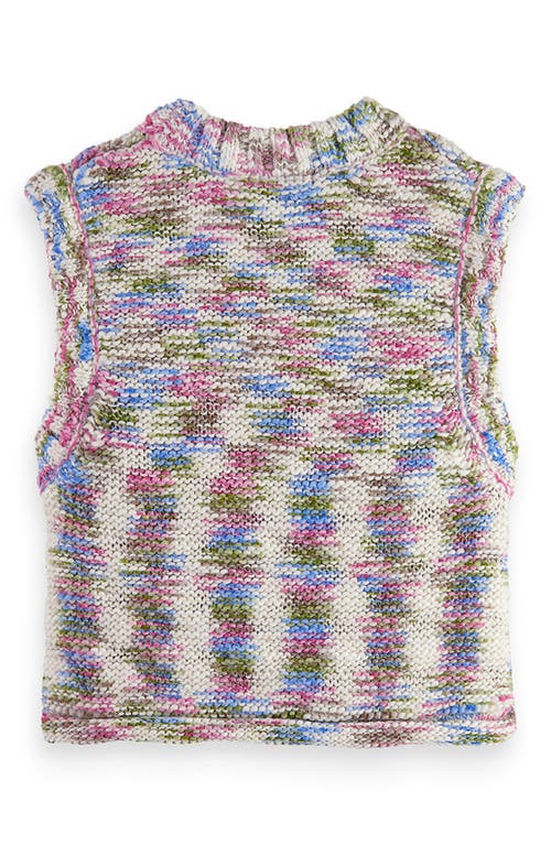 Scotch & Soda Kids' Mélange Sweater Vest In Multi