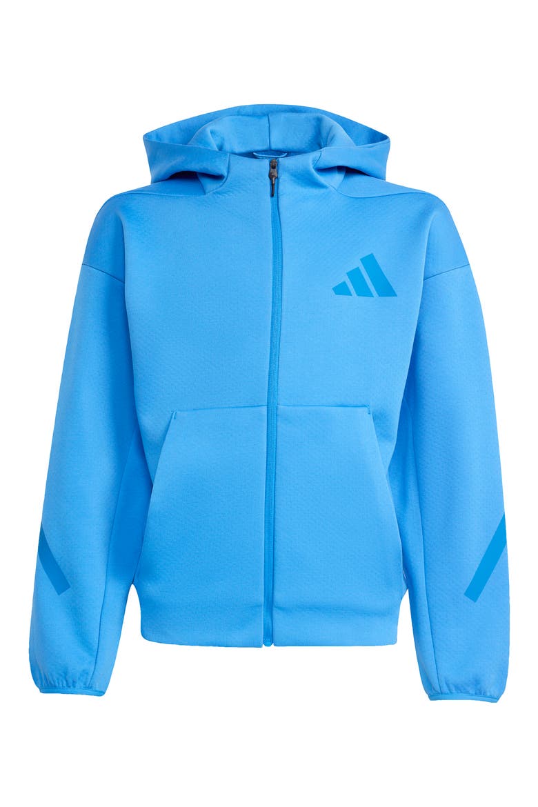 Kids' Z-N-E Primeknit Hoodie, Main, color, RAY BLUE/ BRIGHT ROYAL
