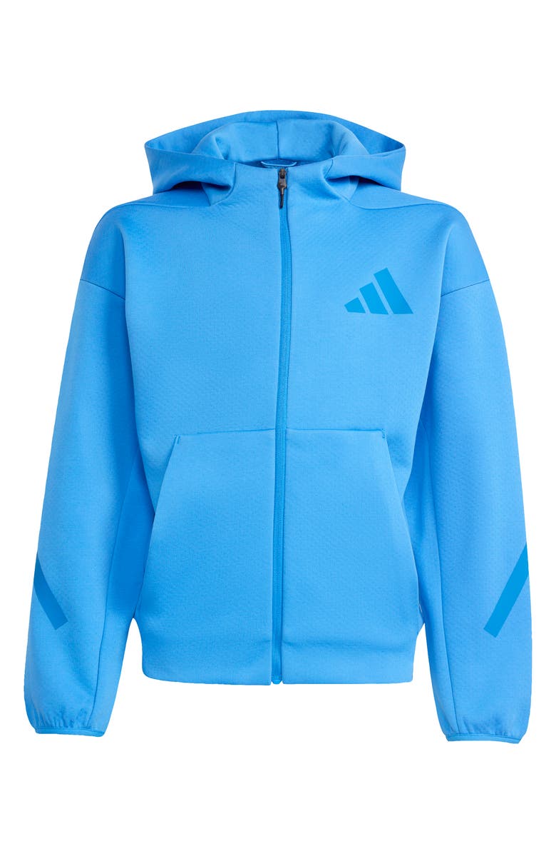 adidas Originals Kids' Z-N-E Primeknit Hoodie, Main, color, Ray Blue/ Bright Royal