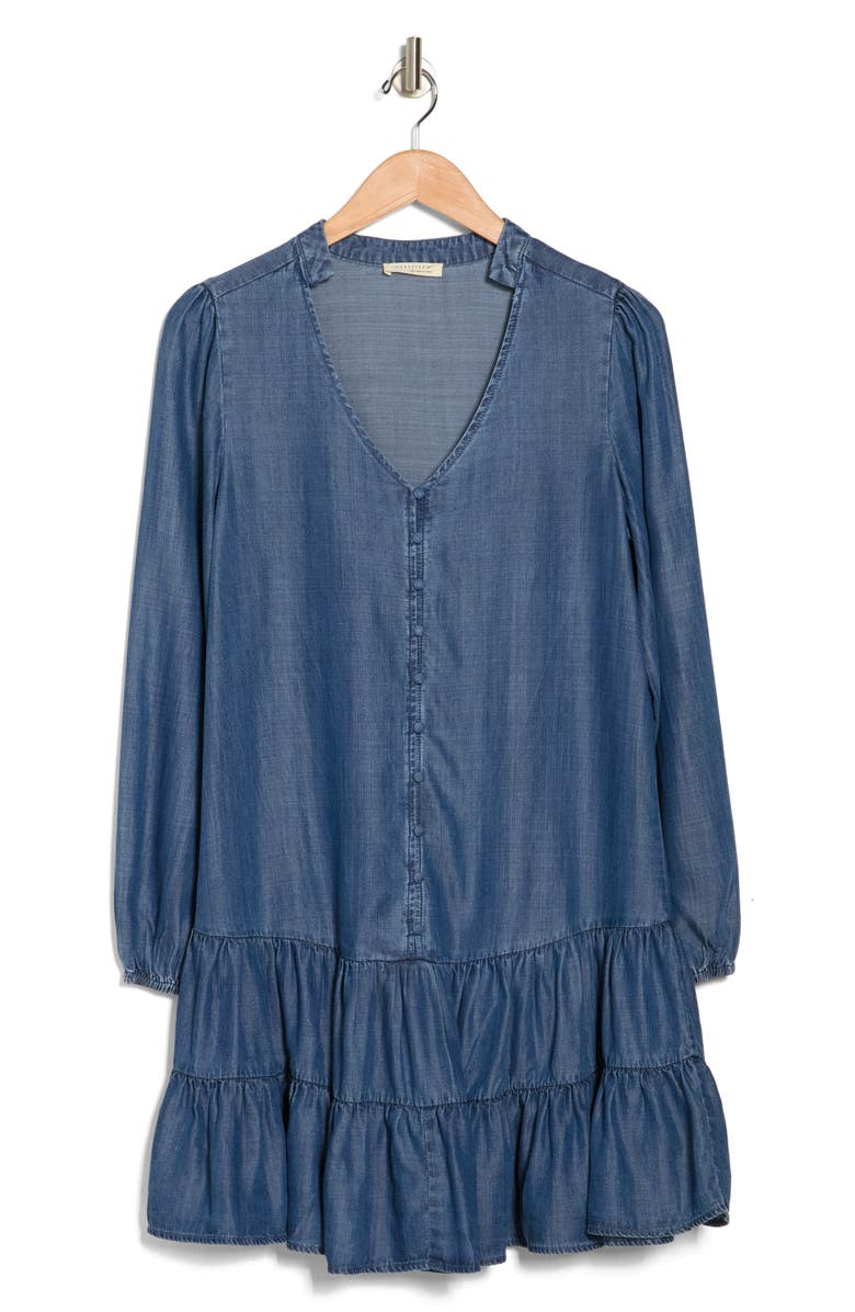 Lovestitch Long Sleeve Tencel<sup>®</sup> Lyocell Shift Dress, Alternate, color, 