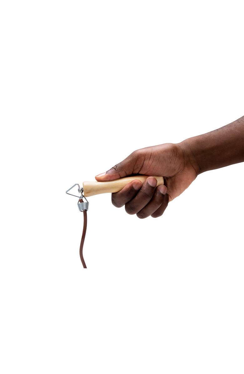 MIND READER Wood Handle Spring Loaded Tangle-Free Jump Rope, Alternate, color,