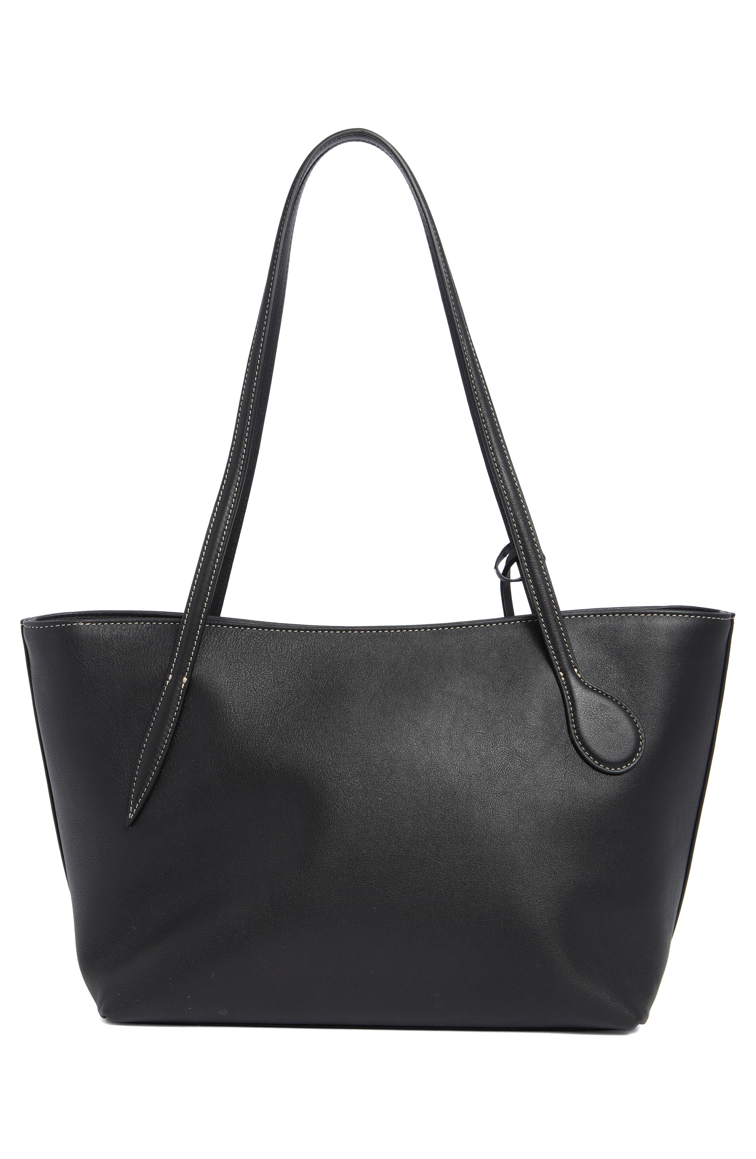 LIFFNER Sprout Midi Calfskin Tote, Alternate, color, Black