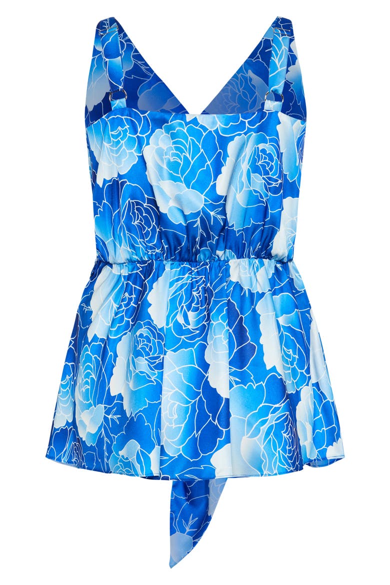 Serena Twist Floral Tank, Alternate, color, BLUE PRINT