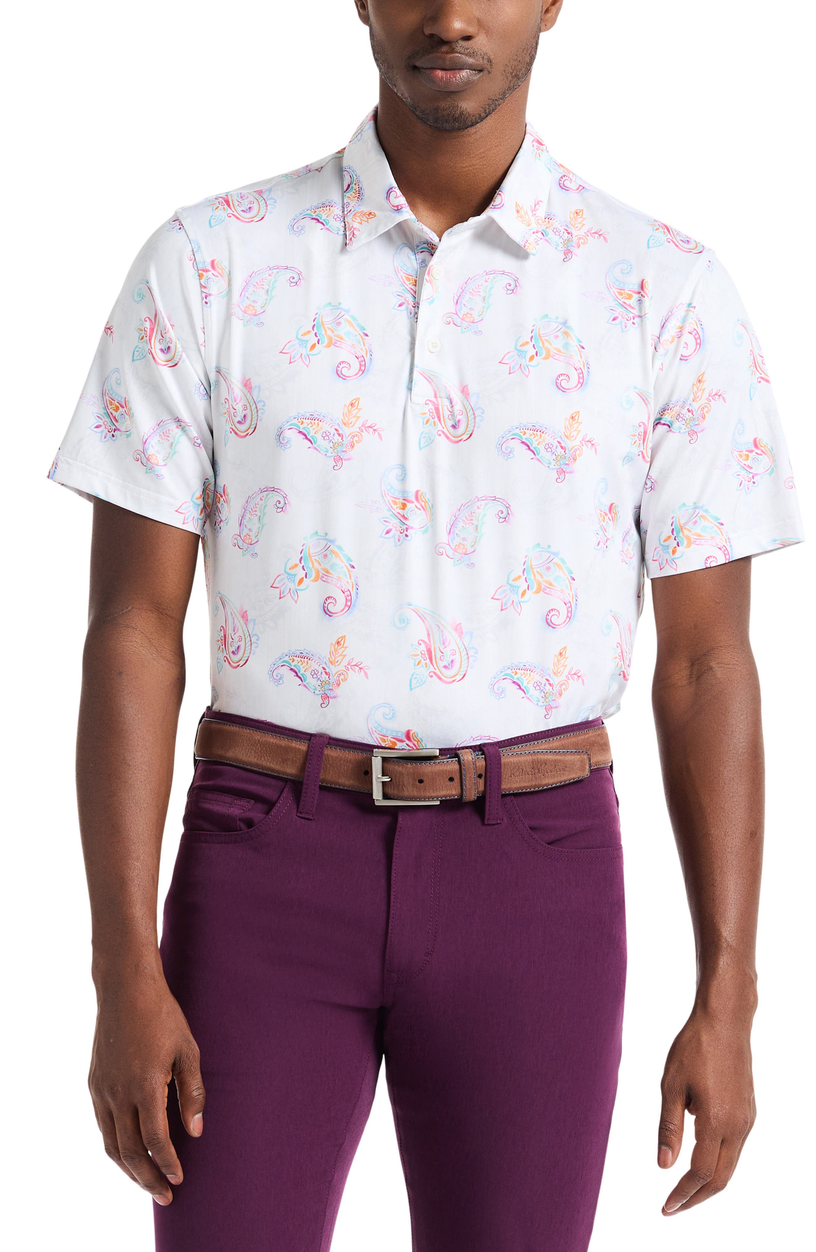Keltz Paisley Performance Golf Polo