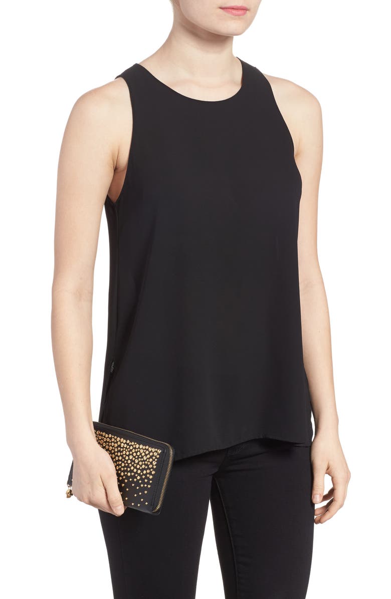 McQueen Alexander McQueen Studded Leather Continental Wallet, Alternate, color, 