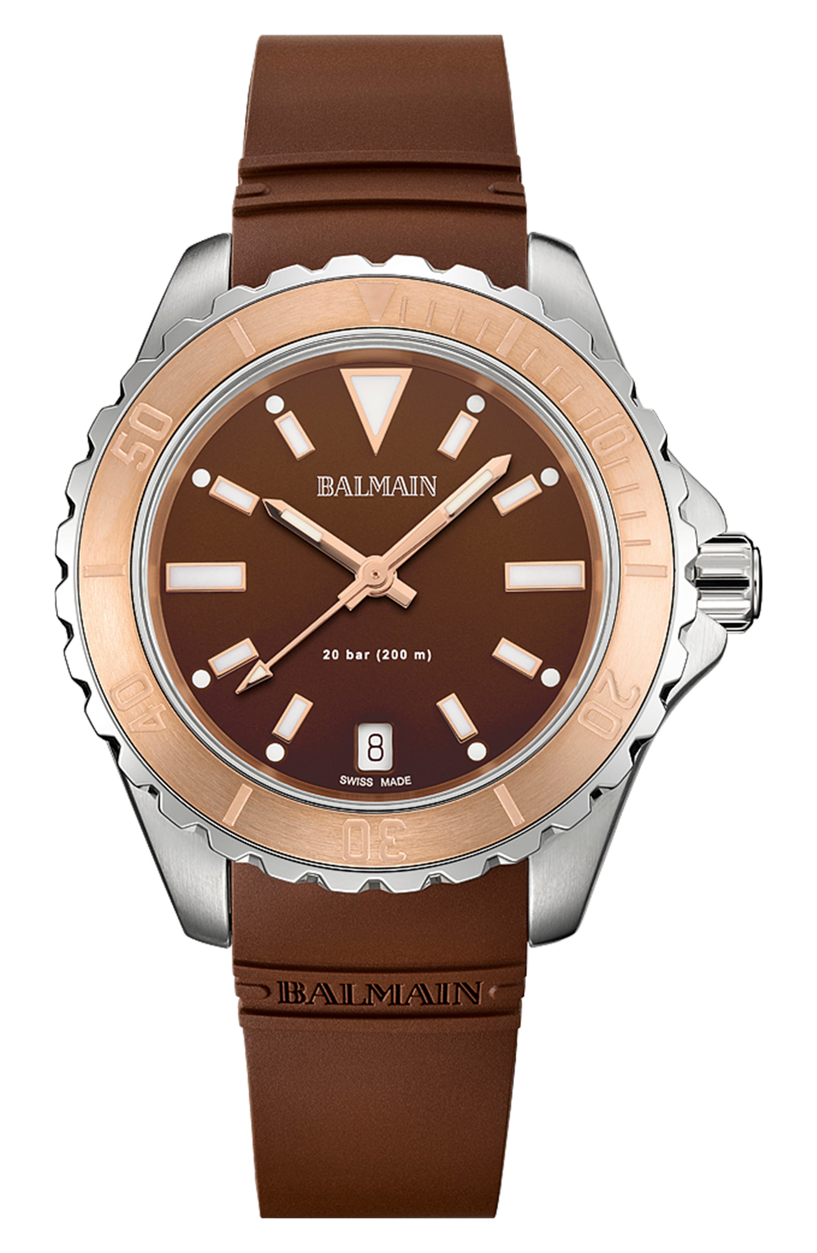 BROWN STAINLESS STEEL/ RUBBER