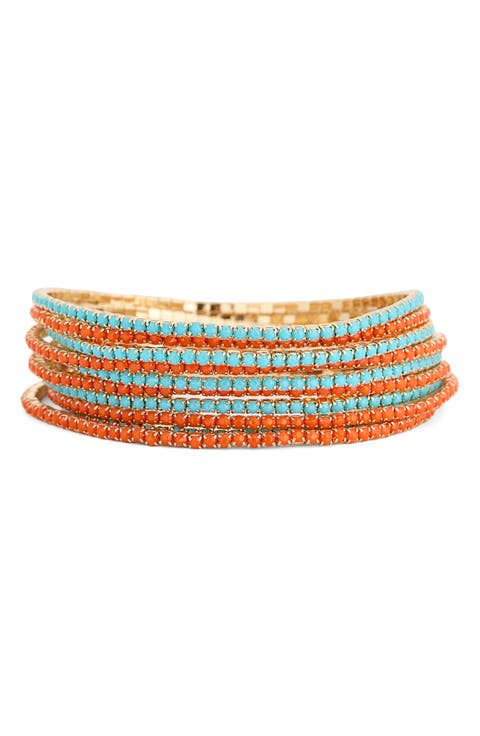 Set of 10 Sparkle Stretch Bracelets