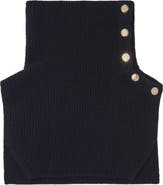 maje Button-up wool mix collar wrap