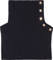 maje Button-up wool mix collar wrap