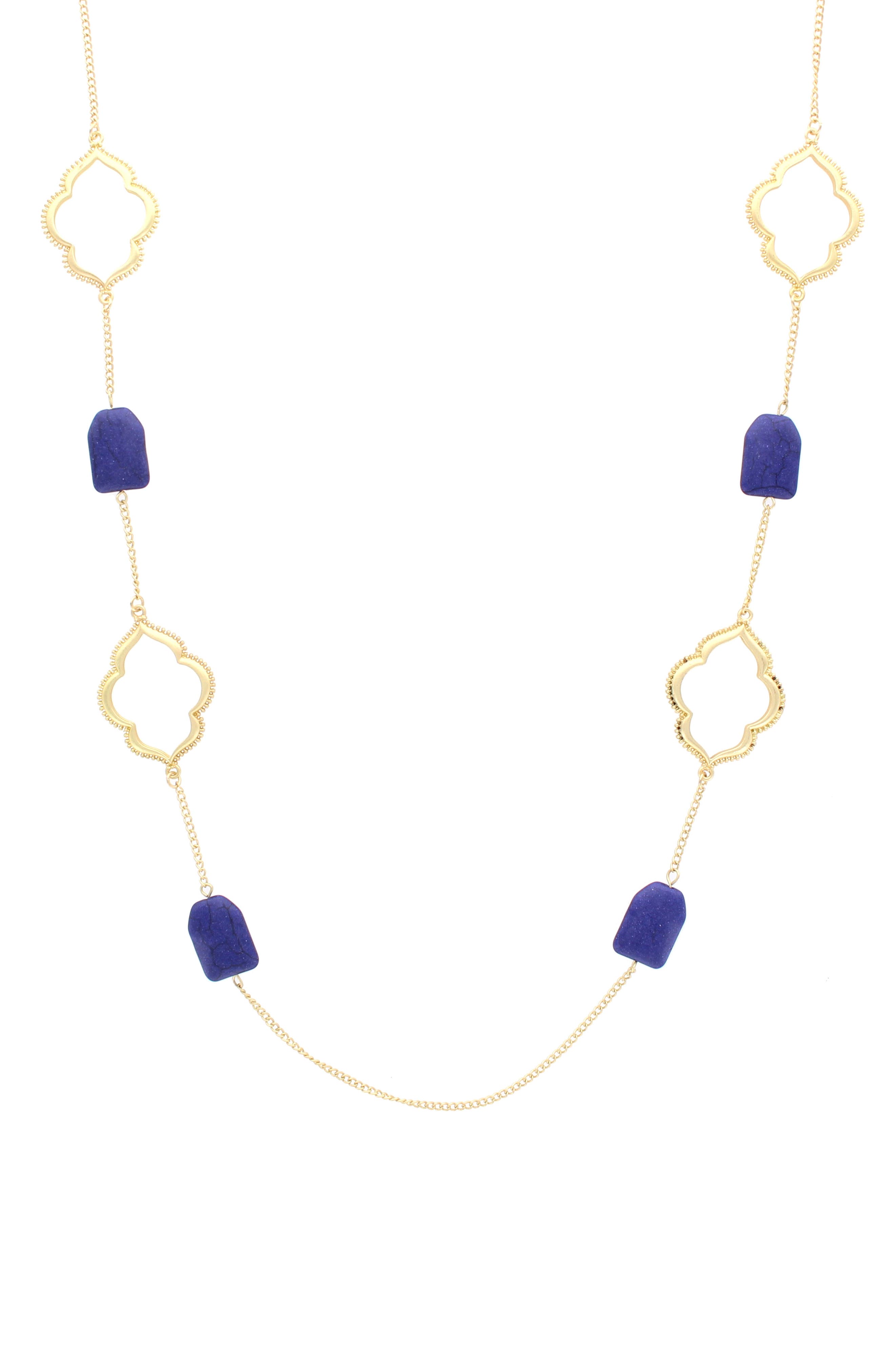 OLIVIA WELLES Eileen Resin Station Necklace