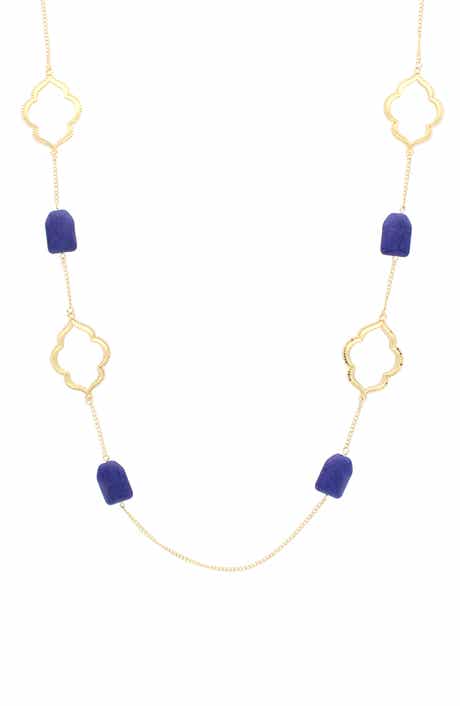 OLIVIA WELLES Eileen Resin Station Necklace