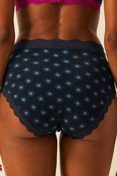 Stripe & Stare High Rise Knicker Four Pack In Multi