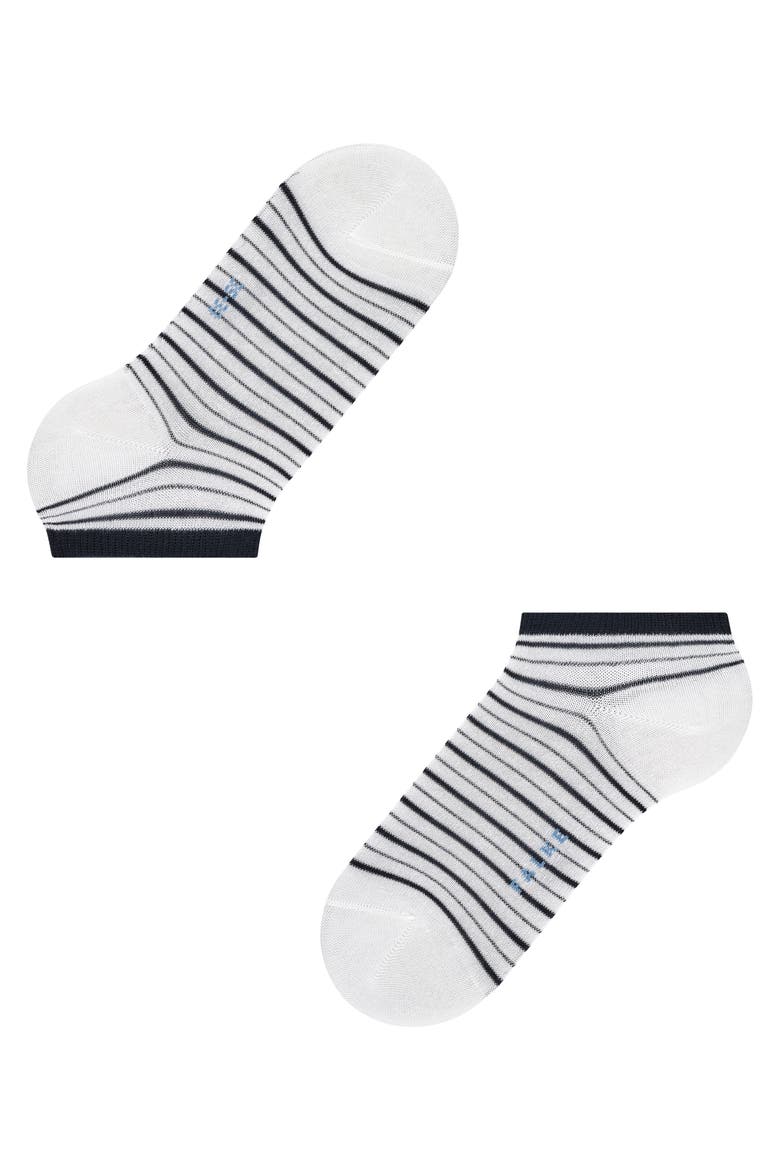 Stripe Shimmer Sneaker Socks, Alternate, color, White