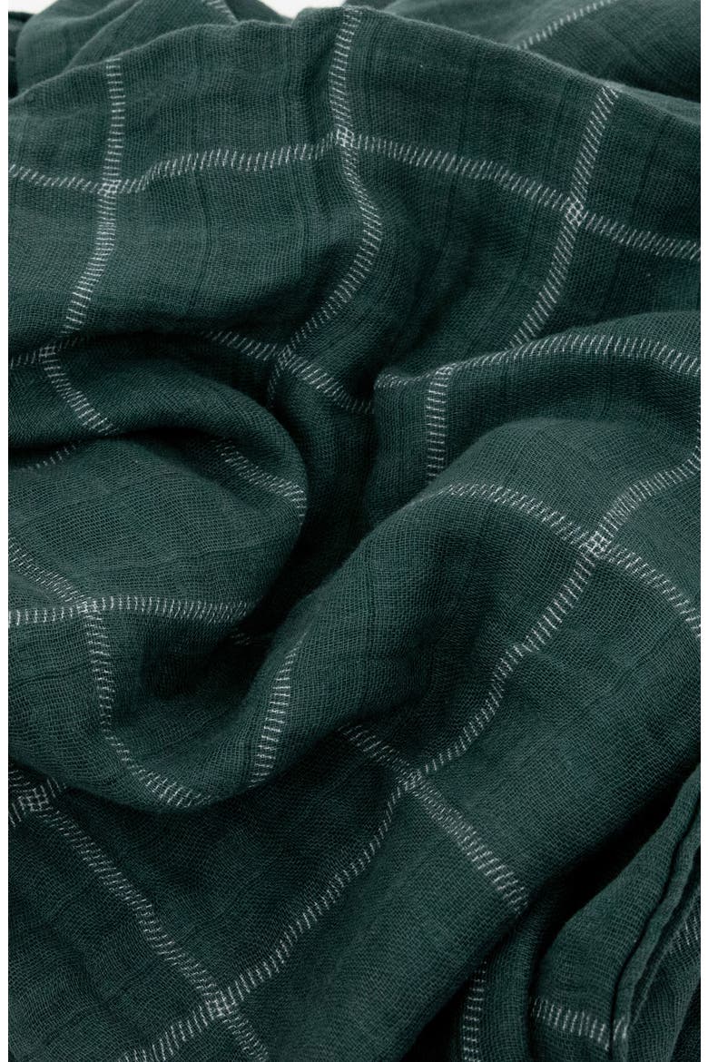 Cotton Muslin Swaddle Blanket, Alternate, color, EVERGREEN PLAID
