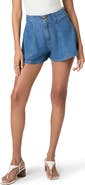 PAIGE Joelle High Waist Flare Denim Shorts