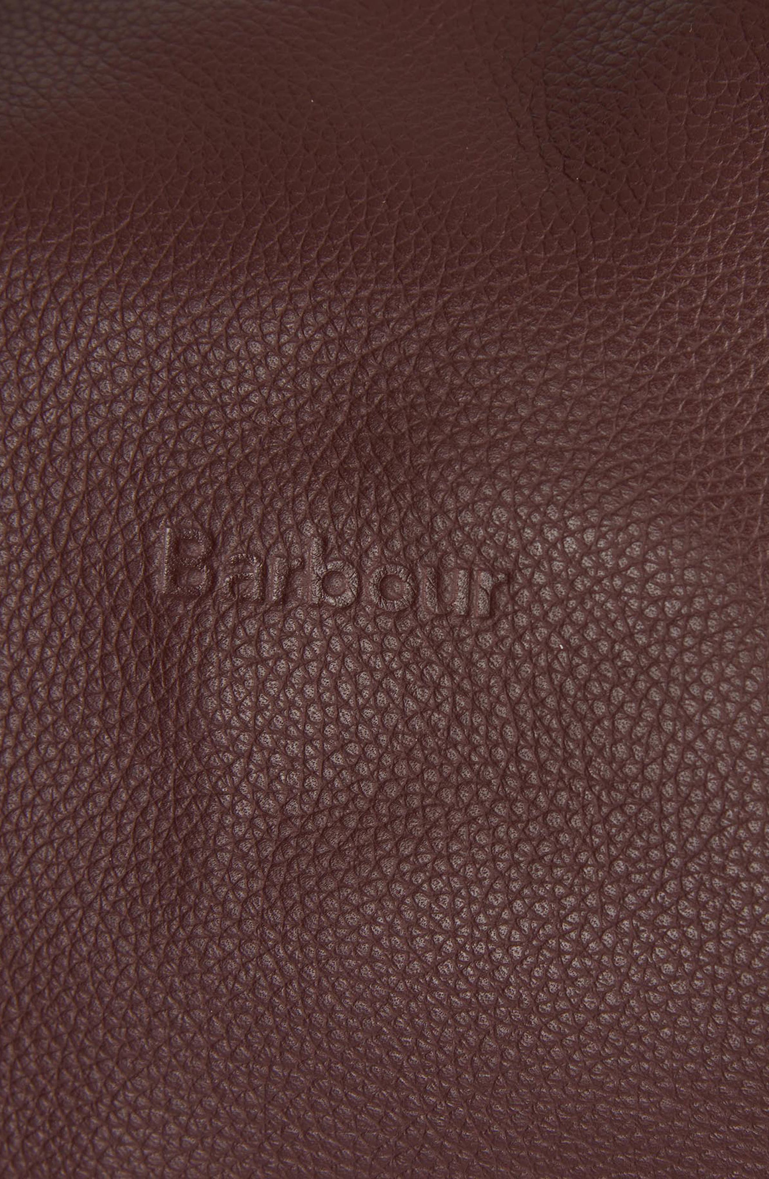 Barbour Medium Travel Explorer Leather Bag, Alternate, color, 