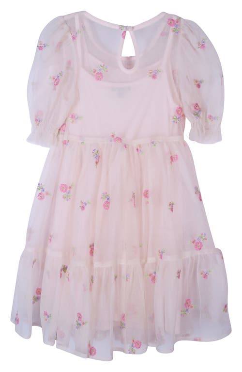 Zunie Kids' Embroidered Mesh Dress