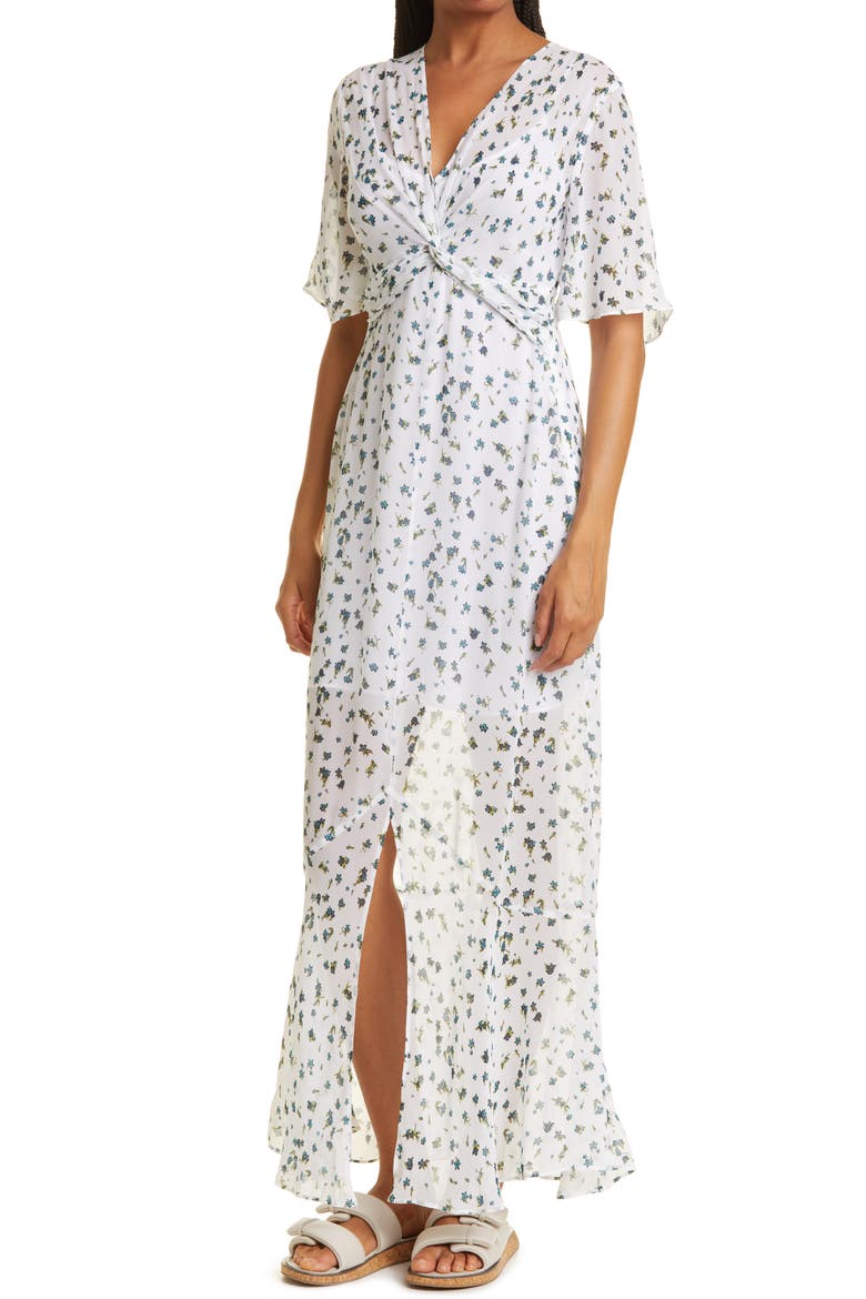 Tamar Floral Print Maxi Dress, Alternate, color, WHITE FLORAL