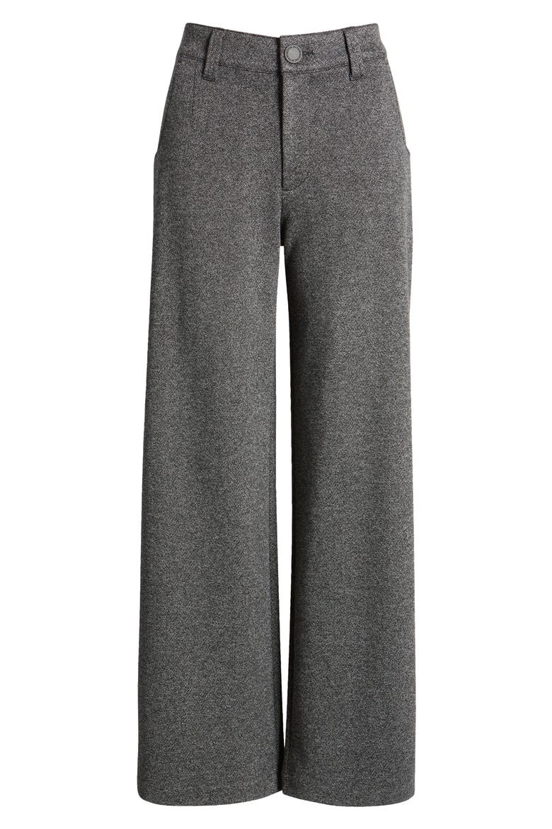 Whitney Skyrise Flat Front Wide Leg Pants, Alternate, color, BLACK/ WHITE