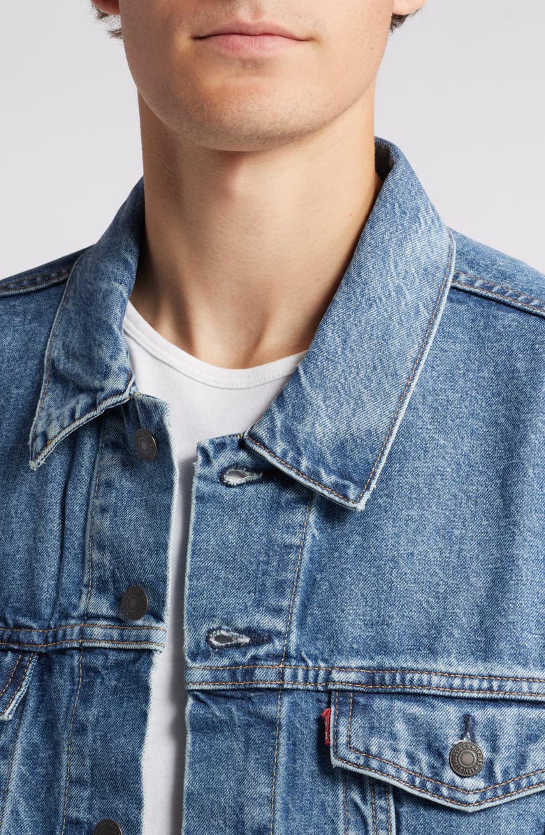 Levi's<sup>®</sup> Relaxed Fit Denim Trucker Jacket, Alternate, color, 