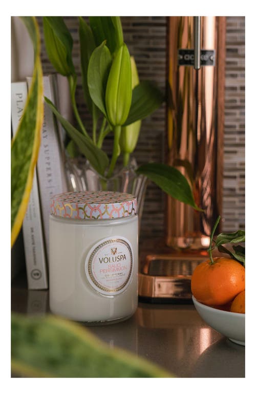 Voluspa Saijo Persimmon Large Jar Candle In White