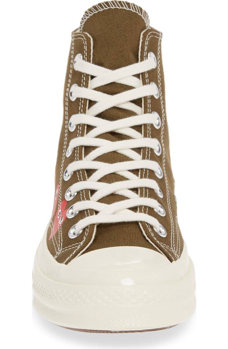 Comme des Garçons PLAY x Converse Chuck Taylor<sup>®</sup> High Top Sneaker, Alternate, color,