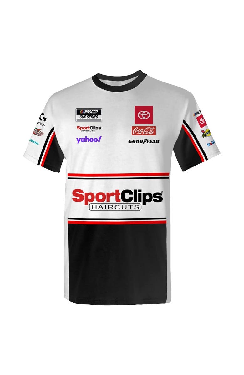 JOE GIBBS RACING TEAM COLLECTION Men's Joe Gibbs Racing Team Collection White Denny Hamlin SportClips Uniform T-Shirt, Alternate, color, White