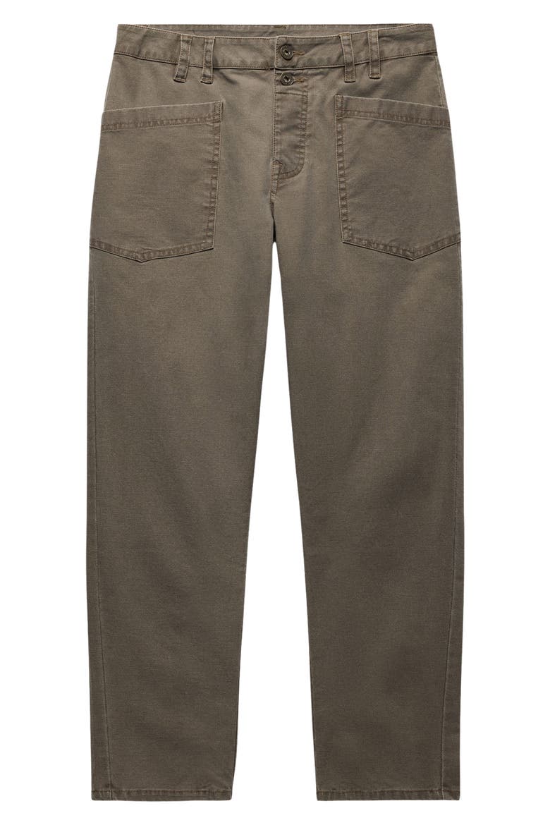 Suton Mid Rise Organic Cotton Blend Ankle Pants, Alternate, color, MUD
