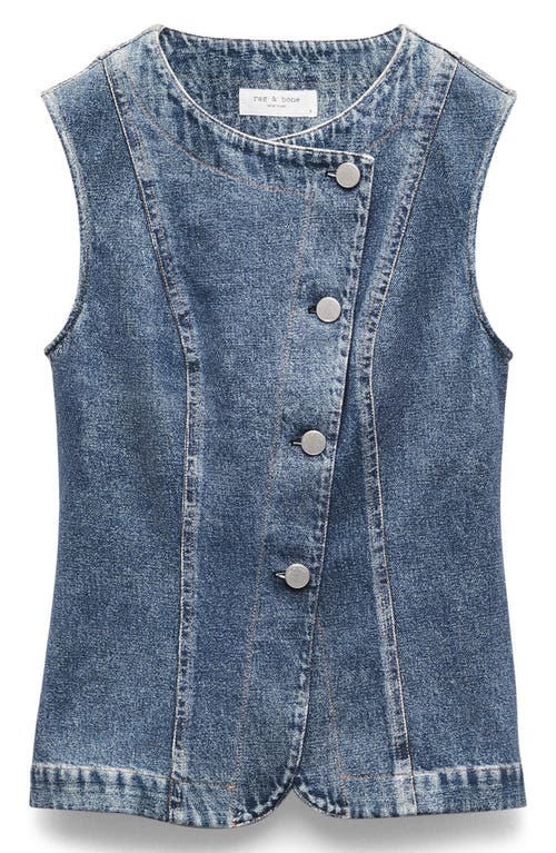 Rag & Bone Miramar Olivia Ponte Vest In Blue