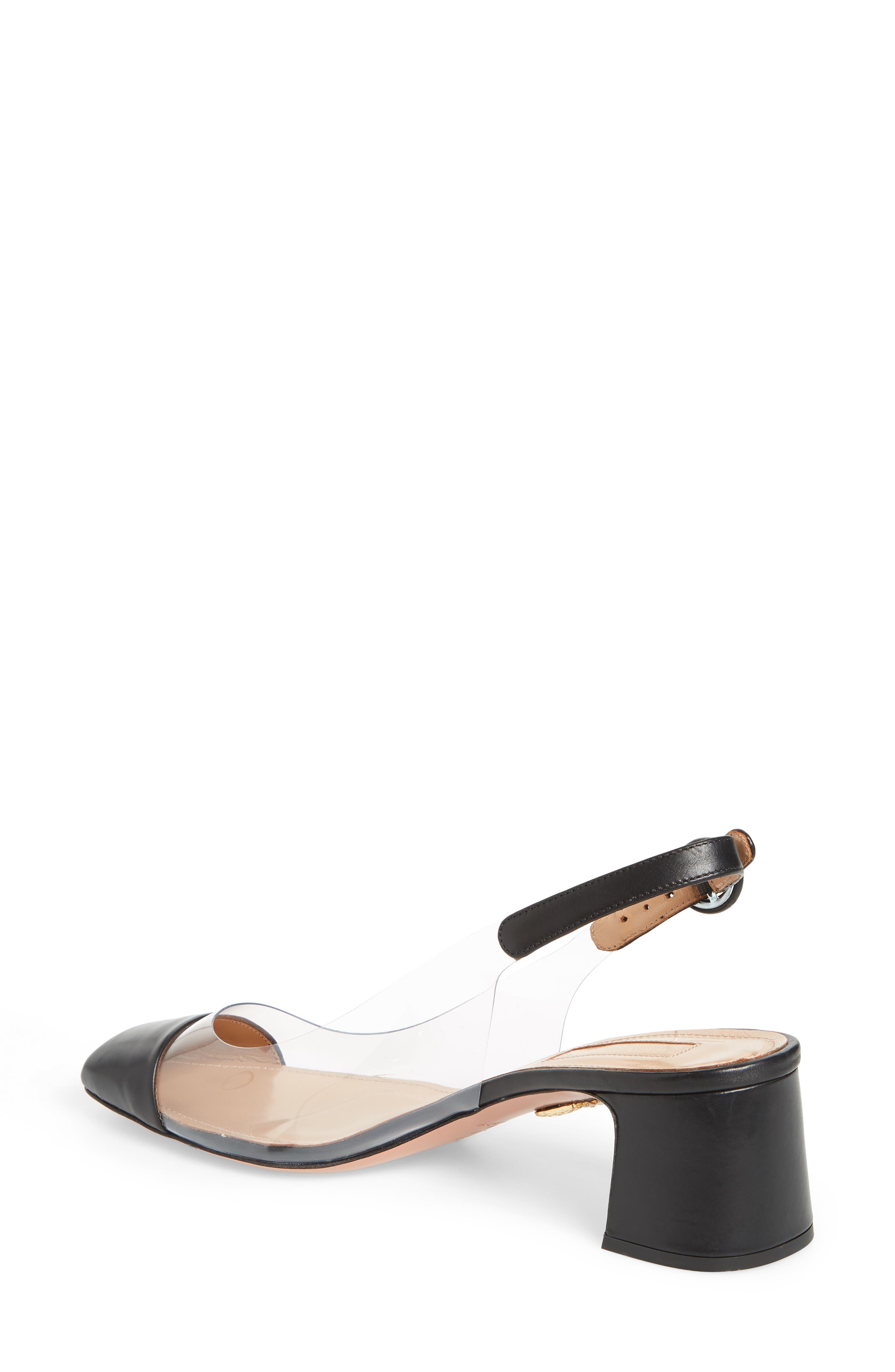 Aquazzura Optic Clear Slingback Pump, Alternate, color, 
