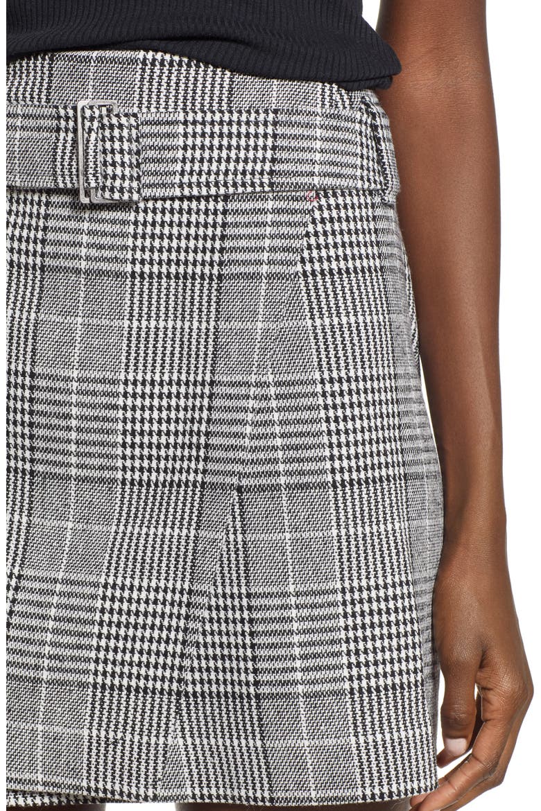 Plaid Miniskirt, Alternate, color, BLACK SHAROL PLAID