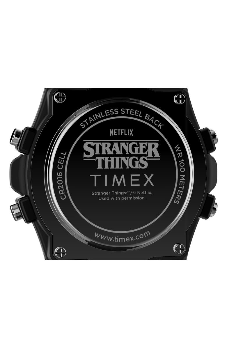 Timex<sup>®</sup> x 'Stranger Things' Atlantis Chronograph Resin Strap Watch, 40mm, Alternate, color, 