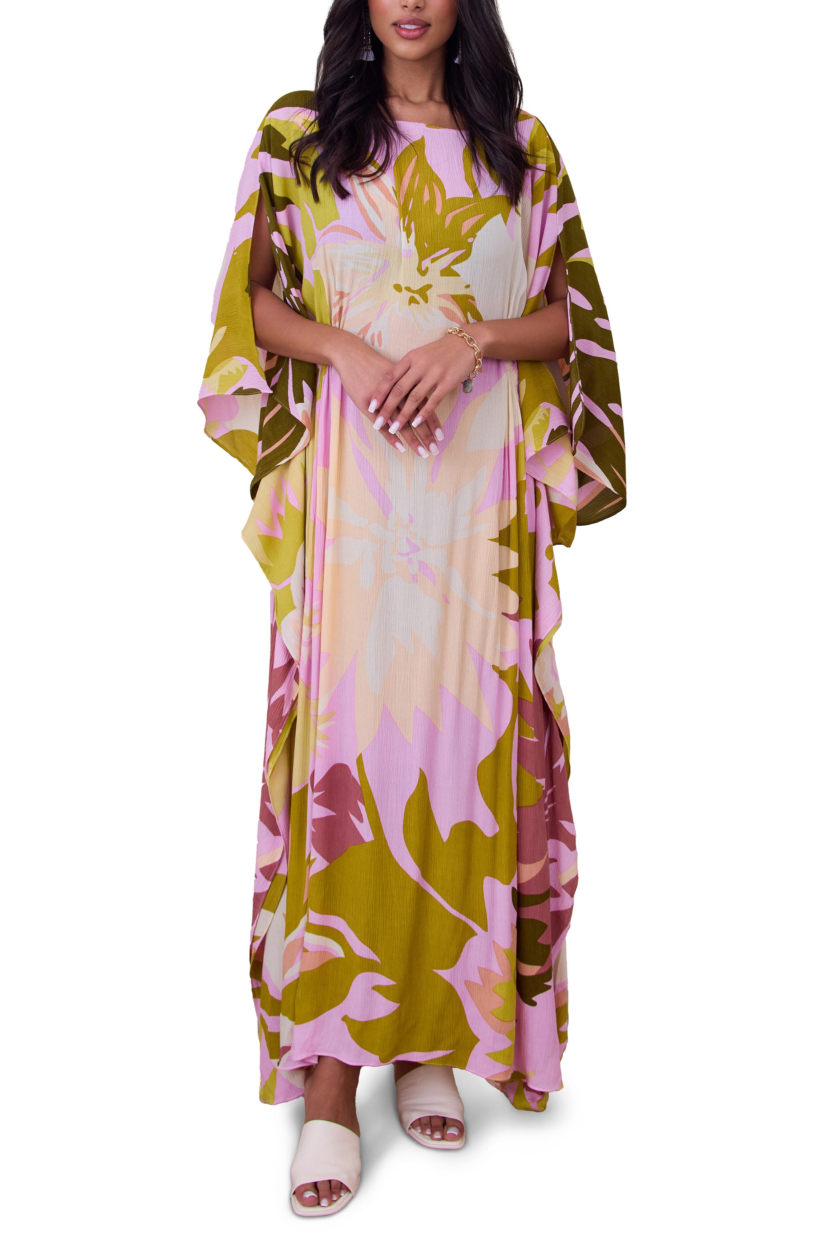 SAACHI Botanical Print Maxi Caftan