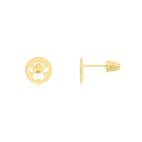 The Lovery Fine Jewelry Baby Cut Out Paw Screw Back Stud Earrings In Gold