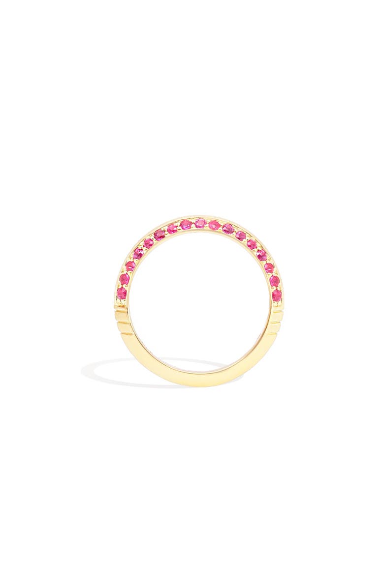 Campbell + Charlotte Crew Knife Edge Stacking Ring - Pink Sapphire, Main, color, Sapphire- Gold